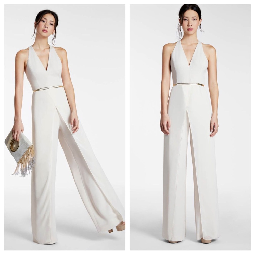 Halston Heritage White Jumpsuit